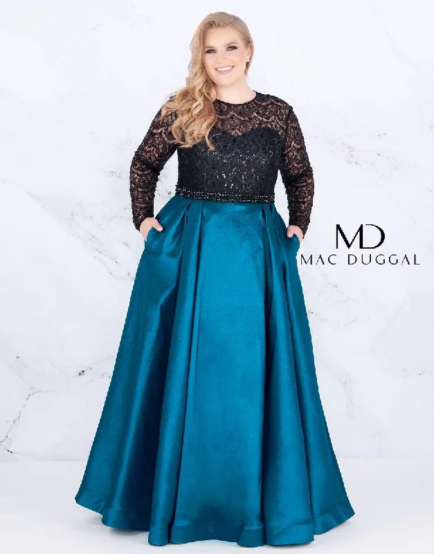 Mac Duggal 77473 Fabulouss Long Plus Size Ball Gown