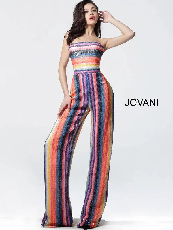 Jovani 1075 Strapless Formal Jumpsuit