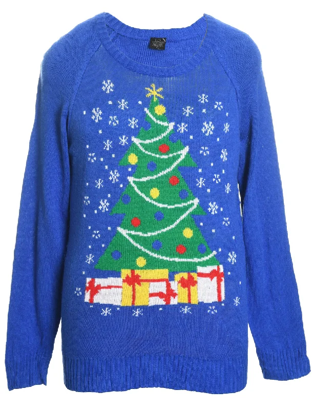 Blue Christmas Jumper - XL