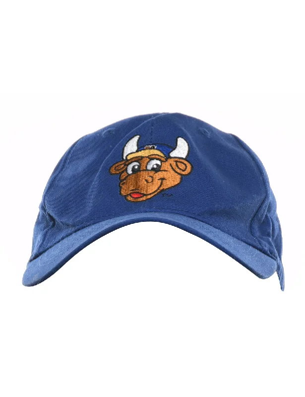 Blue Embroidered Cap - XS