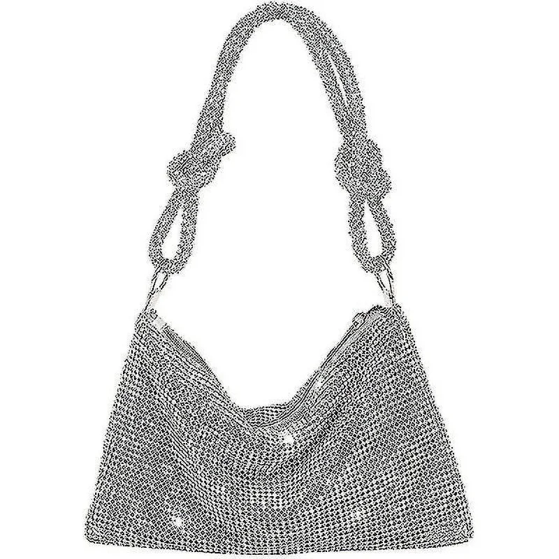 Luminara Knotted Rhinestone Armpit Bag