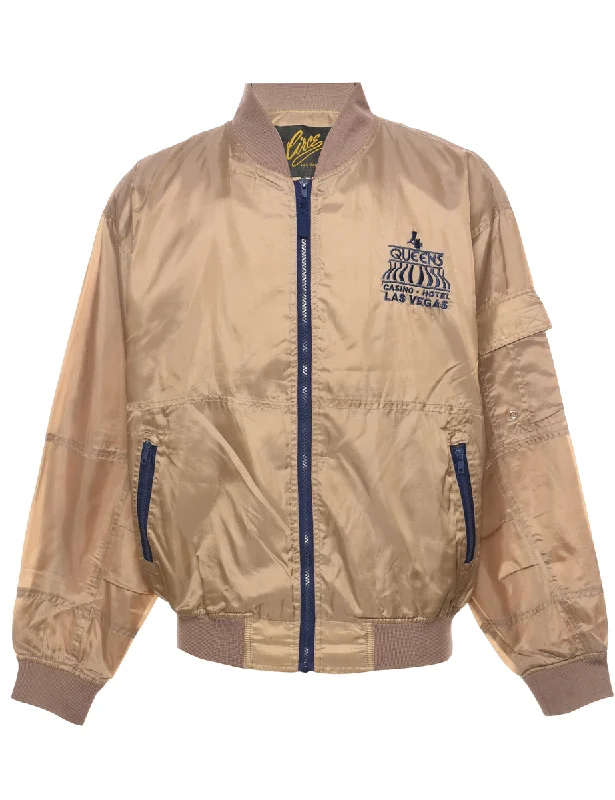 Nylon Bomber Jacket - L