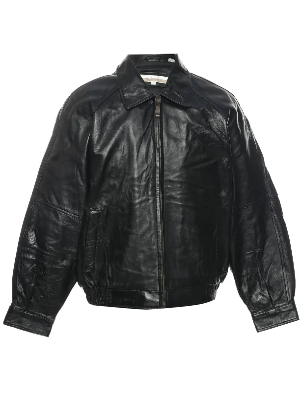 Perry Ellis Leather Jacket - M