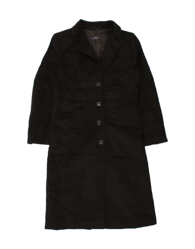 BROOKS BROTHERS Womens Overcoat UK 14 Medium Black