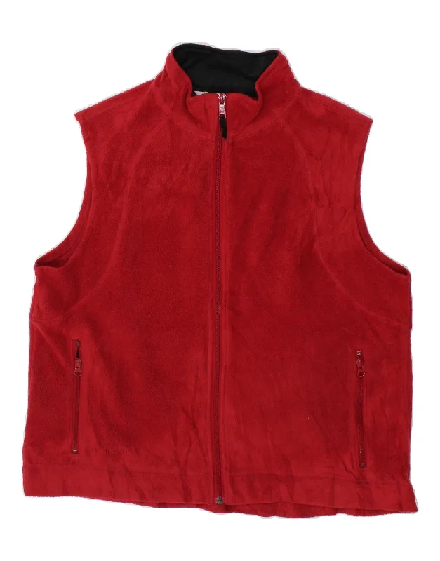 COLUMBIA Womens Fleece Gilet UK 18 XL Red Polyester