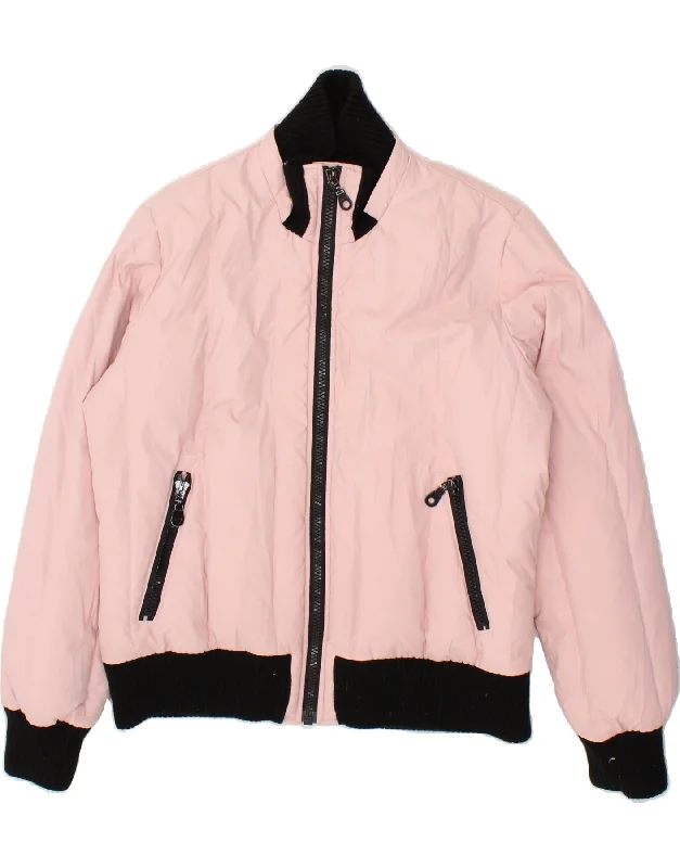 DIADORA Womens Padded Jacket UK 16 Large Pink Polyester