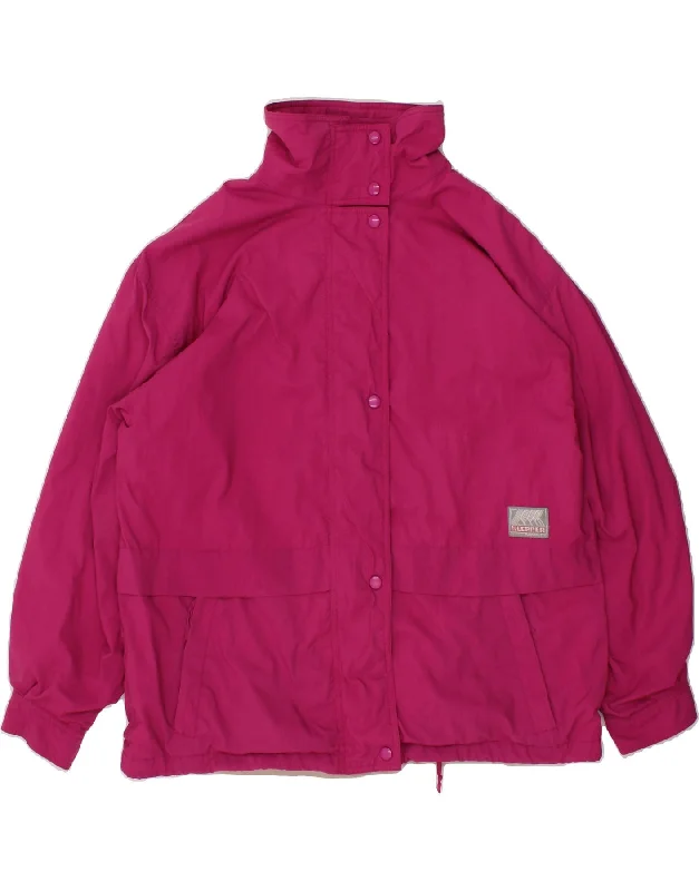 KLEPPER Womens Windbreaker Jacket UK 14 Large Pink Polyamide