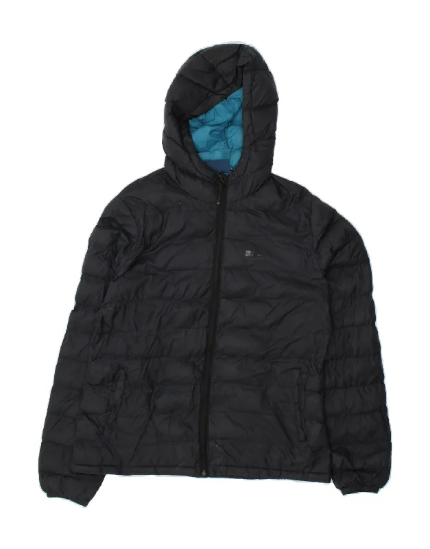 MOUNTAIN WAREHOUSE Womens Hooded Padded Jacket UK 14 Large Navy Blue