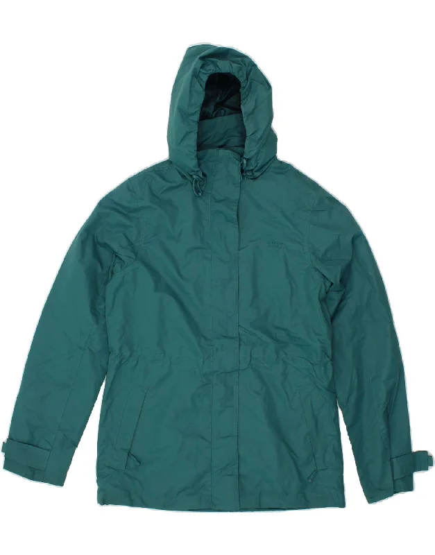 MOUNTAIN WAREHOUSE Womens Hooded Rain Jacket UK 8 Small  Green Polyester