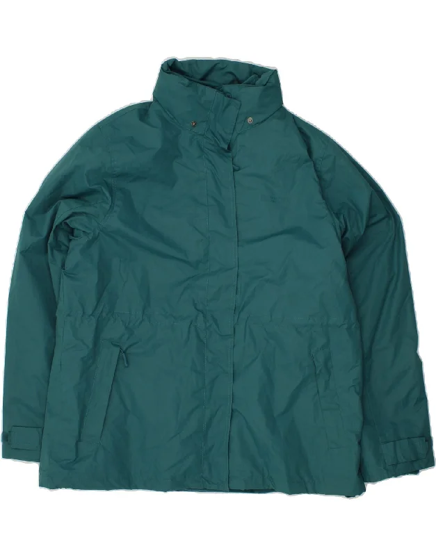 MOUNTAIN WAREHOUSE Womens Windbreaker Jacket UK 20 2XL Turquoise Polyester