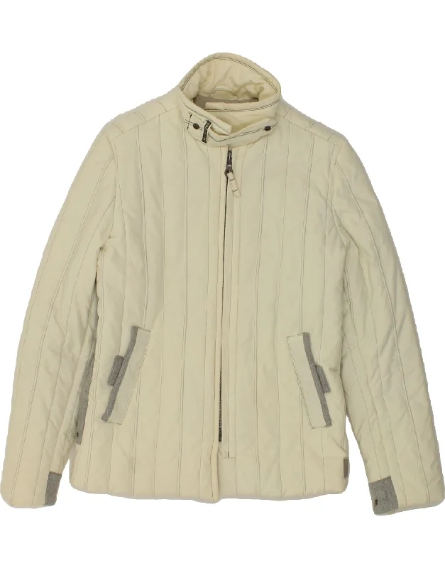 MURPHY & NYE Womens Padded Jacket UK 10 Small Beige