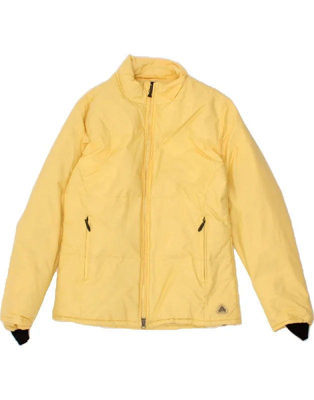 NIKE Womens Ace Padded Jacket UK 18 XL Yellow