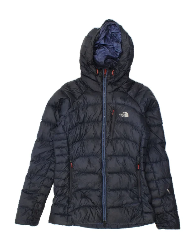 THE NORTH FACE Womens Hooded Padded Jacket UK 10 Small Navy Blue