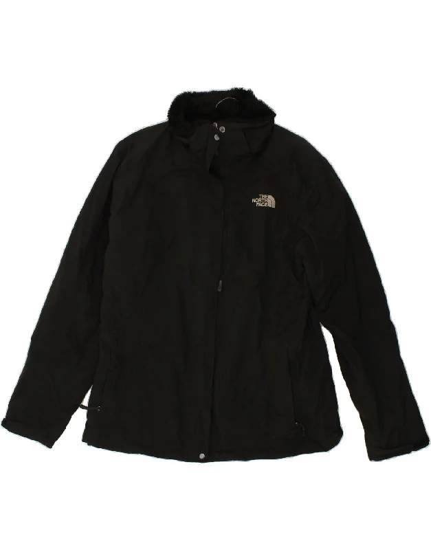 THE NORTH FACE Womens Windbreaker Jacket UK 18 XL Black Polyester