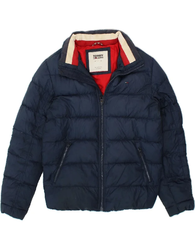 TOMMY HILFIGER Womens Padded Jacket UK 18 XL Navy Blue Polyester