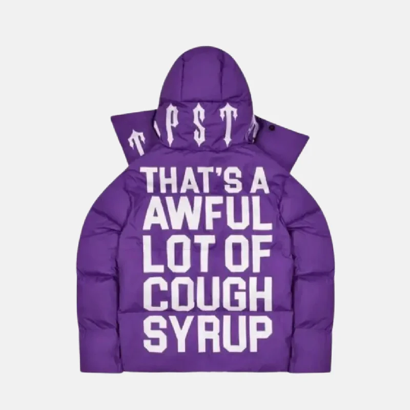 Trapstar x Awful Lot of Cough Syrup Hooded Puffer - Purple