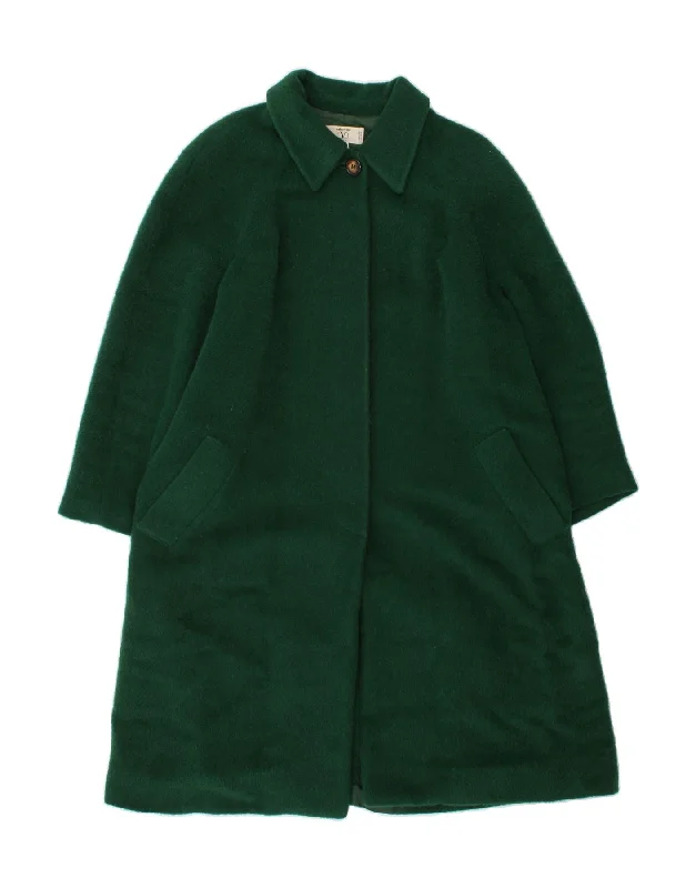 VALENTINO Womens Overcoat IT 46 Large Green