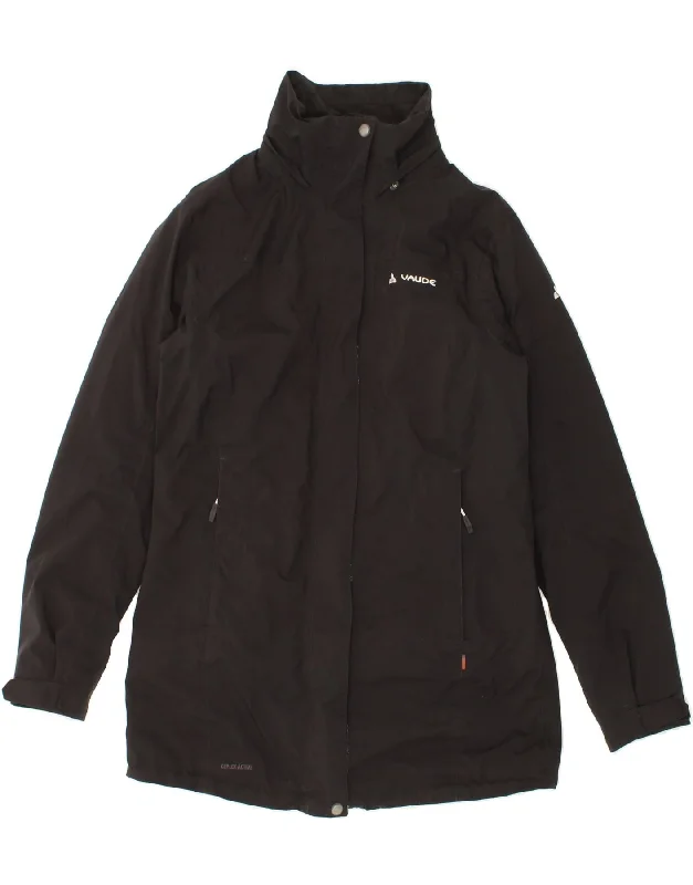 VAUDE Womens Windbreaker Coat UK 14 Medium Black Polyester