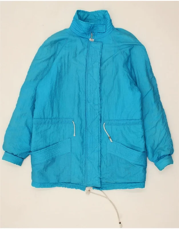 VINTAGE Womens Windbreaker Coat UK 18 XL Blue