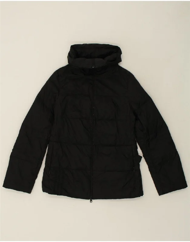 ADIDAS Womens Padded Jacket UK 10 Small Black Polyester