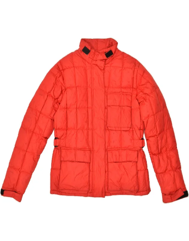 ALBERTO ASPESI Womens Padded Jacket UK 14 Medium Red Nylon