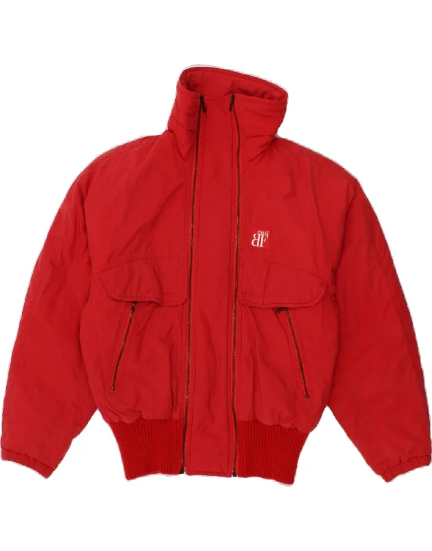 BELFE & BELFE Womens Windbreaker Jacket US 12 Large Red Cotton