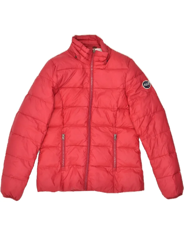 BEST COMPANY Womens Padded Jacket UK 14 Large Red Nylon