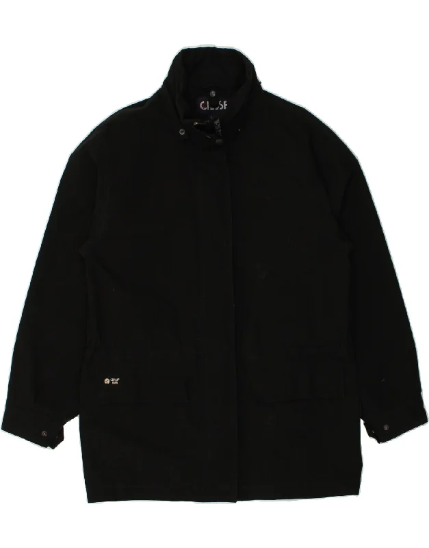 CIESSE PIUMINI Womens Windbreaker Coat IT 46 Large Black Polyester