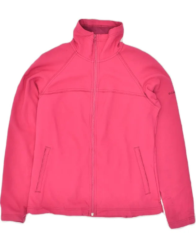 COLUMBIA Womens sportswear Windbreaker Jacket UK 16 Large Pink Cotton