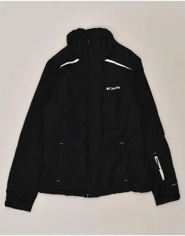 COLUMBIA Womens Windbreaker Jacket UK 10 Small Black Nylon