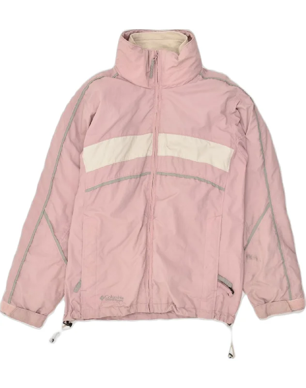 COLUMBIA Womens Windbreaker Jacket UK 14 Medium Pink Nylon