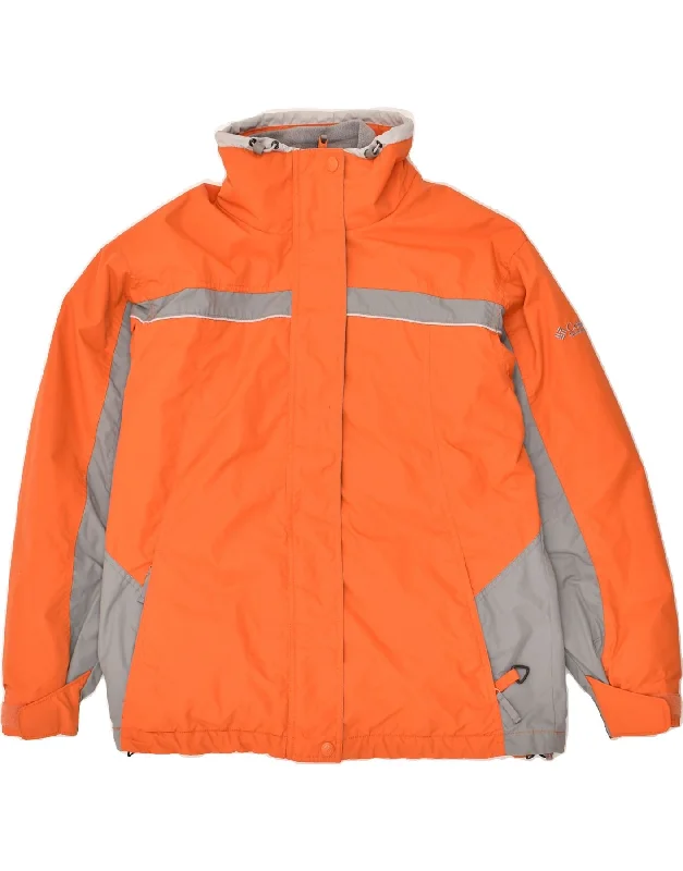 COLUMBIA Womens Windbreaker Jacket UK 16 Large Orange Polyamide