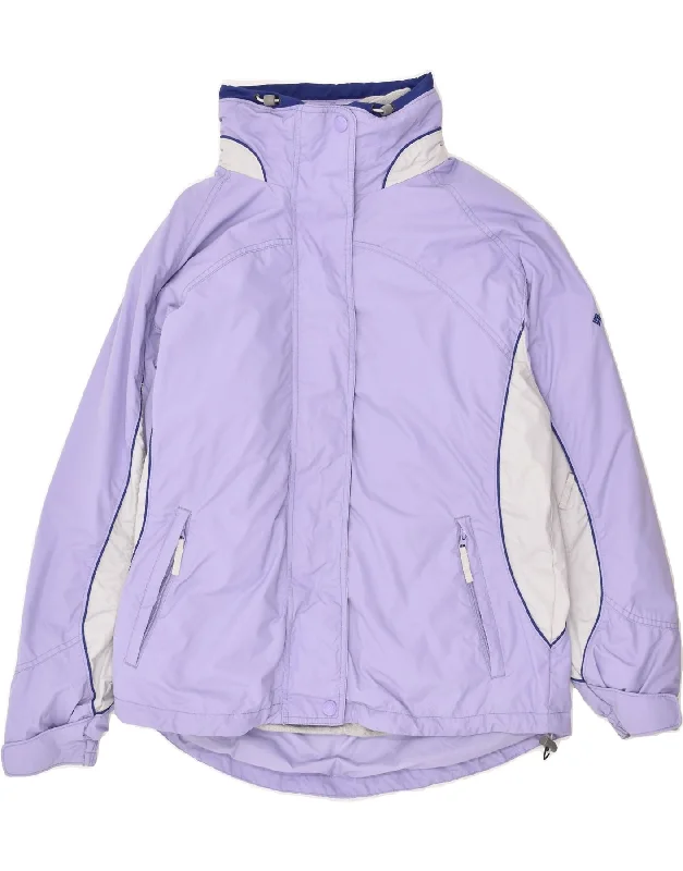 COLUMBIA Womens Windbreaker Jacket UK 16 Large Purple Colourblock Nylon