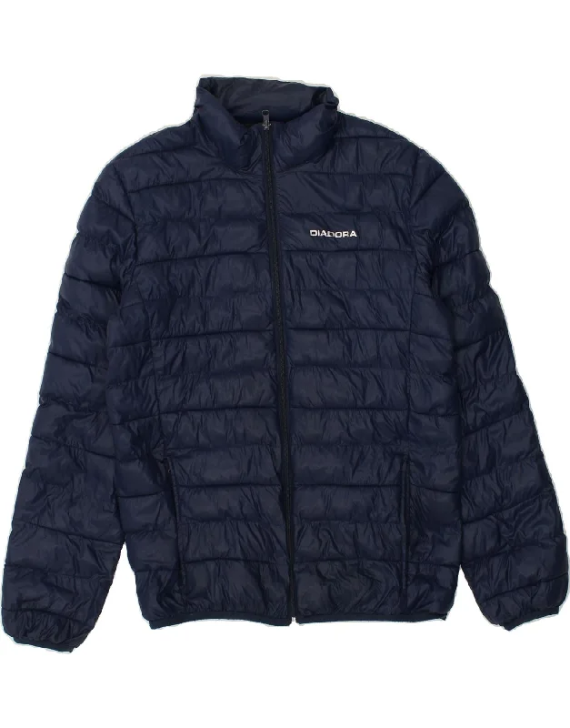 DIADORA Womens Padded Jacket UK 16 Large Navy Blue Polyamide