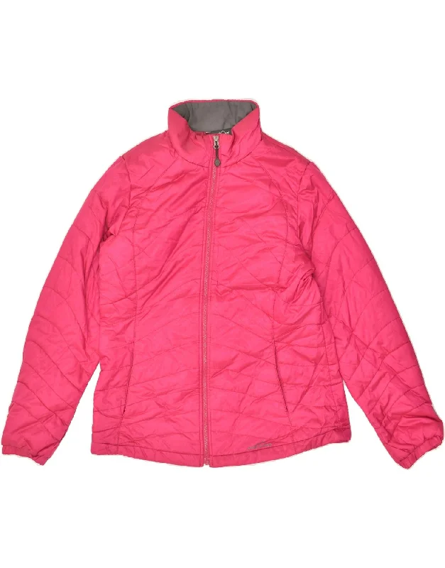 EDDIE BAUER Womens Padded Jacket UK 16 Large Pink Polyester