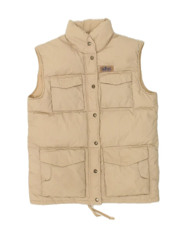 ELHO Womens Padded Gilet UK 12 Medium  Beige Polyester