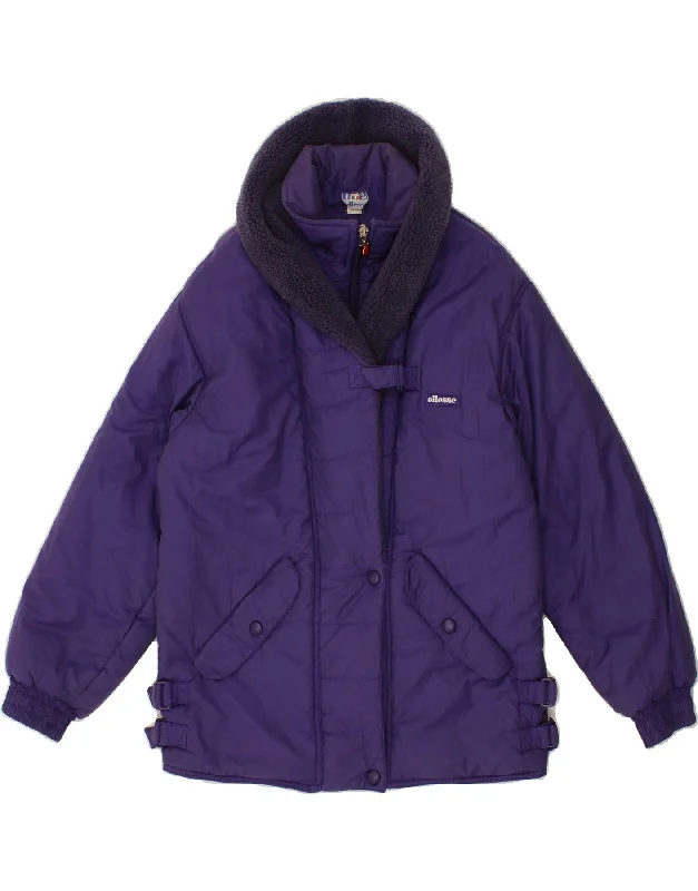 ELLESSE Womens Windbreaker Jacket US 14 XL Purple Cotton