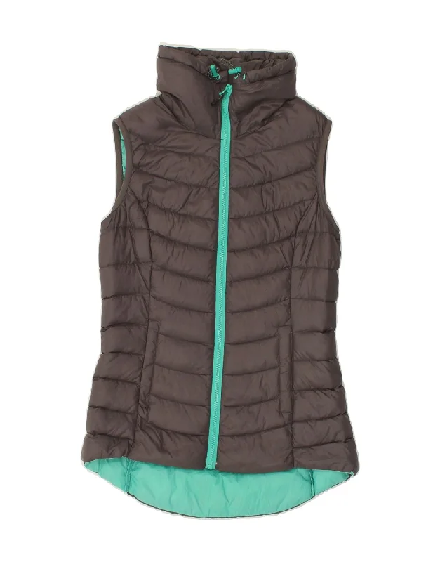 FAT FACE Womens Padded Gilet UK 6 XS  Grey Polyester