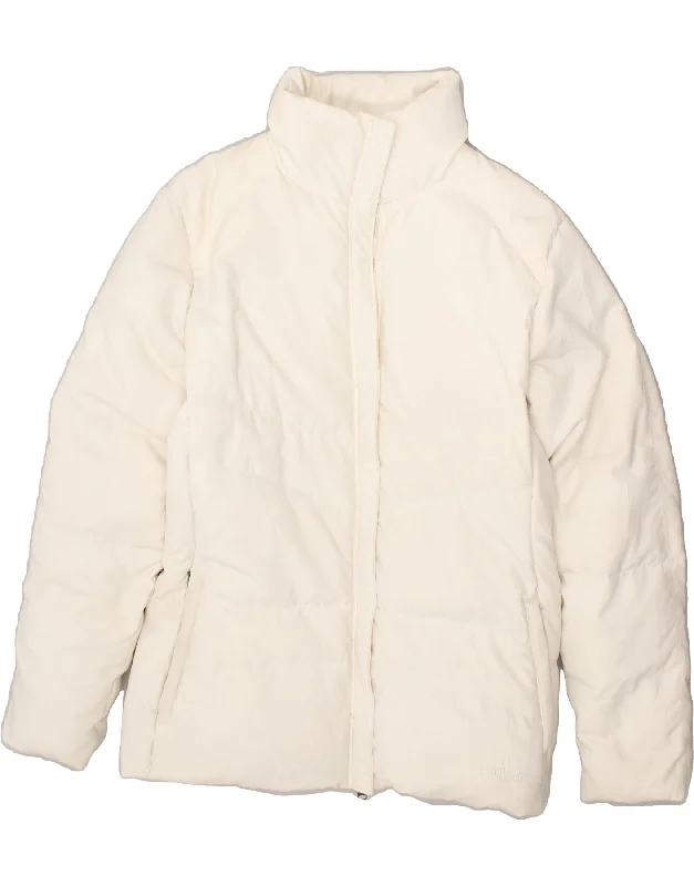 FILA Womens Padded Jacket UK 16 Large  Off White Polyester