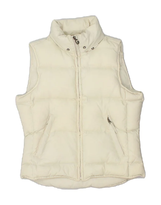 GANT Womens Padded Gilet UK 14 Medium Off White Nylon