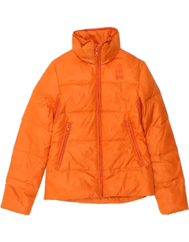 GAS Womens Padded Jacket UK 10 Small Orange Polyamide