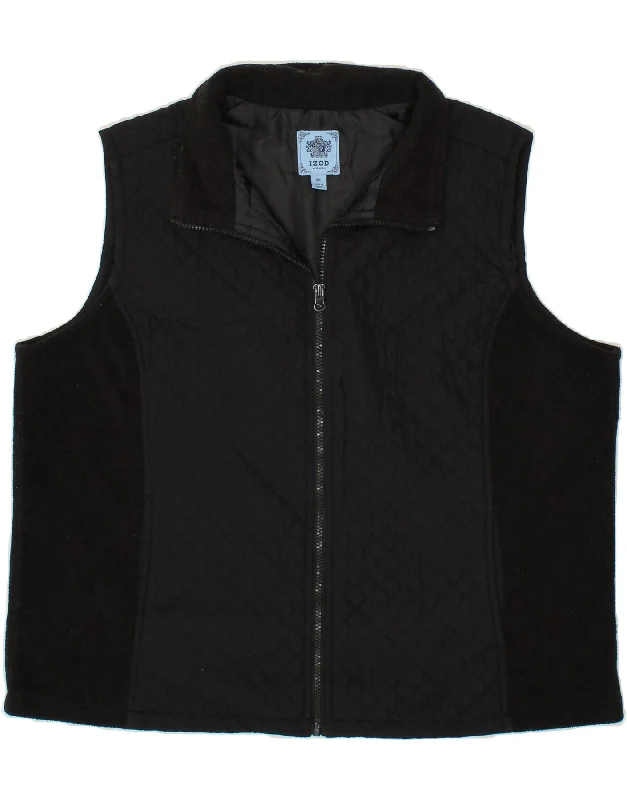 IZOD Womens Quilted Gilet UK 18 XL Black Polyester