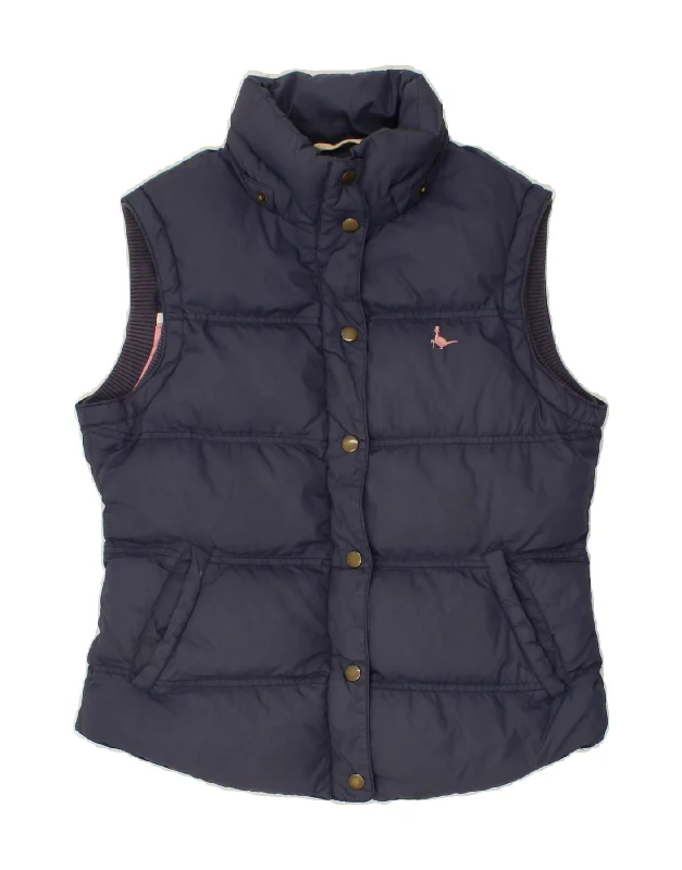 JACK WILLS Womens Padded Gilet UK 10 Small  Navy Blue Nylon