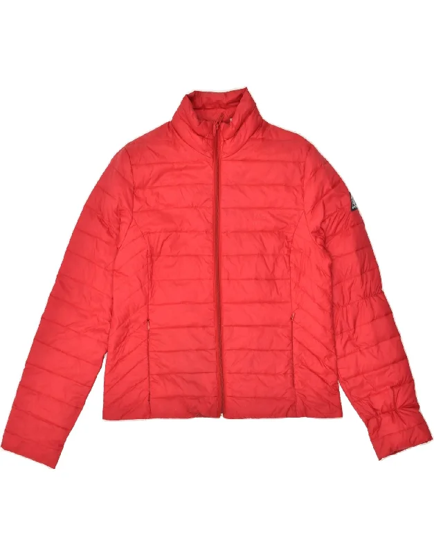 JACK WILLS Womens Padded Jacket UK 14 Large  Red Nylon