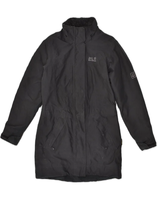 JACK WOLFSKIN Womens Windbreaker Coat UK 8 Small  Black Polyester