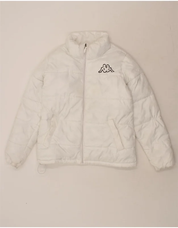 KAPPA Womens Padded Jacket UK 16 Large White Polyester