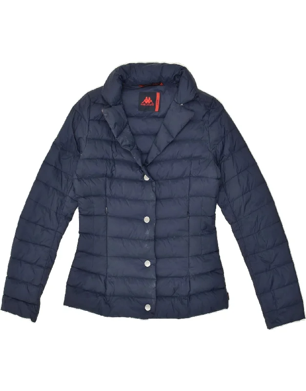 KAPPA Womens Padded Jacket UK 6 XS Navy Blue Nylon