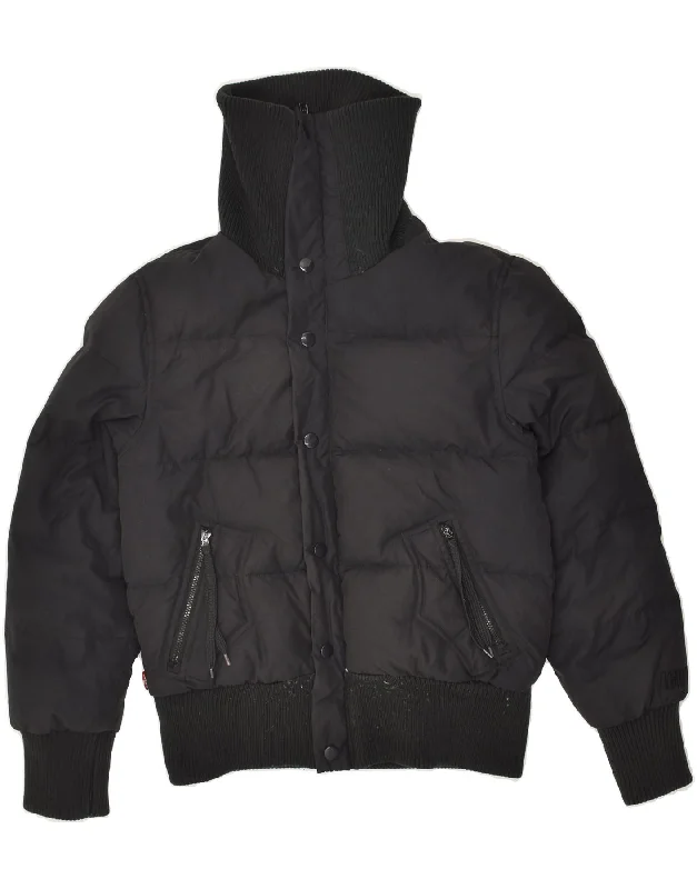 LEVI'S Womens Padded Jacket UK 6 XS Black Polyester