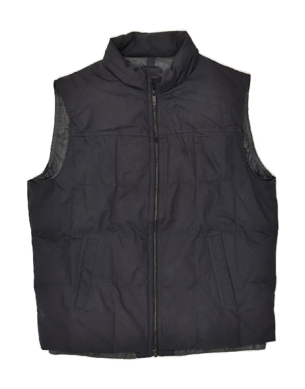 MASSIMO DUTTI Womens Padded Gilet UK 20 2XL Navy Blue