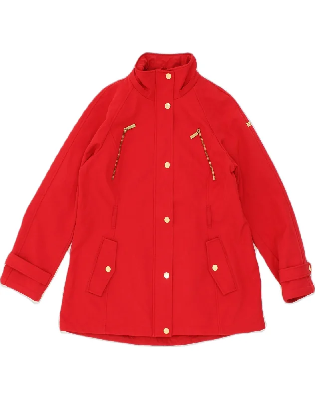 MICHAEL KORS Womens Windbreaker Jacket UK 16 Large Red Polyester